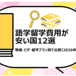 語学留学費用が安い国12選