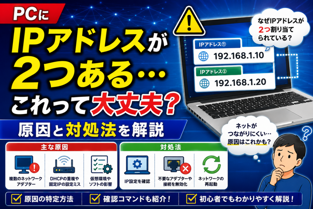 PCにIPアドレスが2つある