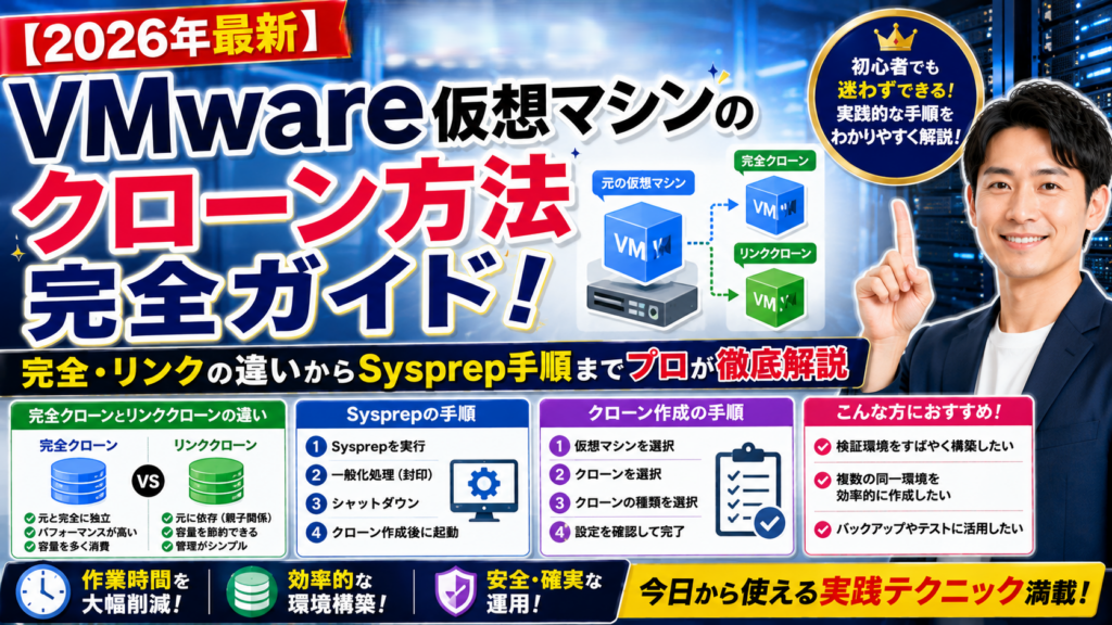 VMware仮想マシンのクローン方法