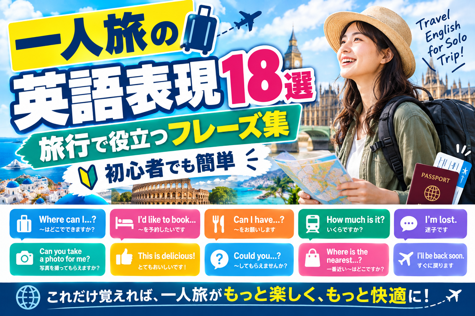 旅行で役立つフレーズ集
