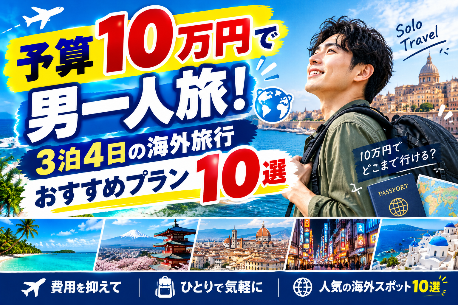 予算10万円で男一人旅